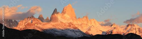 Sunrise in Cerro Fitz Roy. El Chalten (Argentina's Trekking Capital) - Patagonia.