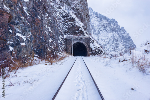 View of the old tunnel. Circum-Baikal Railway.