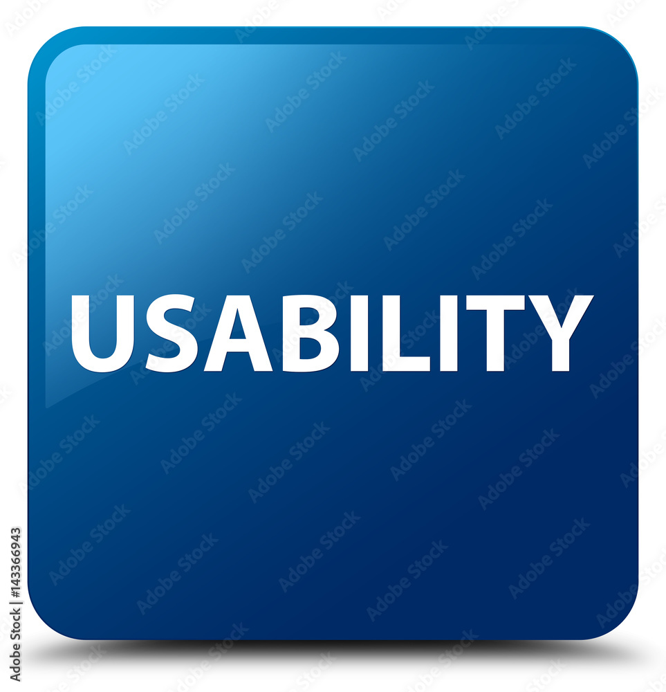 Usability blue square button