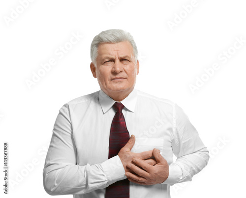 Man with chest pain sufferi...