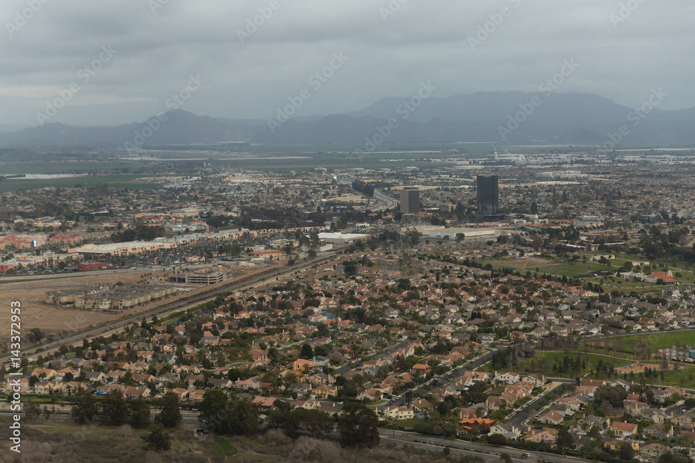 Aerial helicopter shot of Oxnard