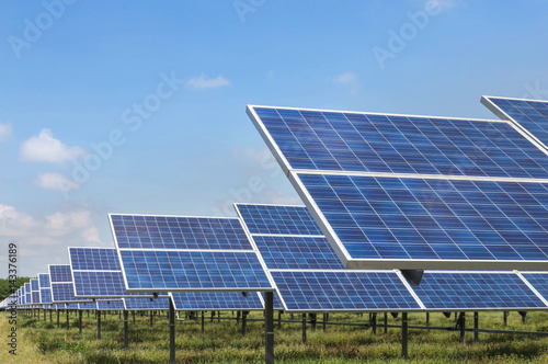   solar panels  photovoltaics in solar power station alternative energy from the sun 