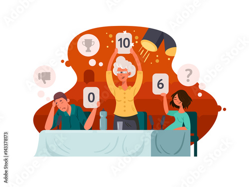 Judge on television contest