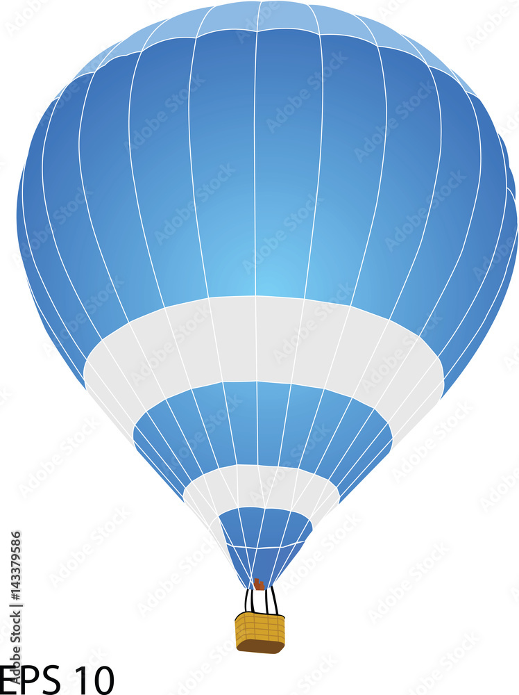 Naklejka premium Hot Air Balloon Vector Illustration, EPS 10.