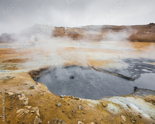 Iceland, Norourland eystra, Hverarond field and Namafjall photo