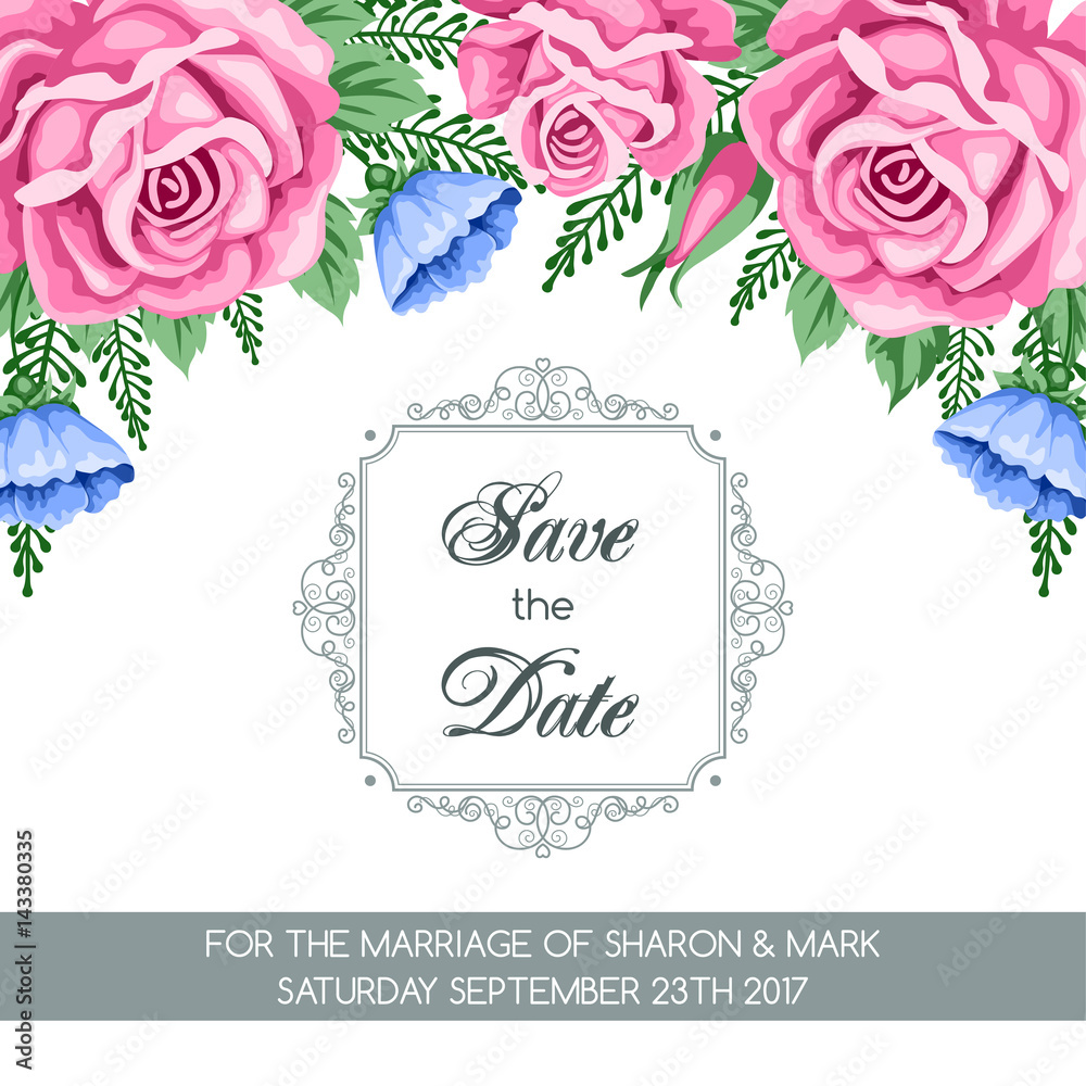 Retro Save the Date card Retro Save the Date card