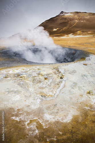 Iceland, Norourland eystra, Hverarond field and Namafjall photo