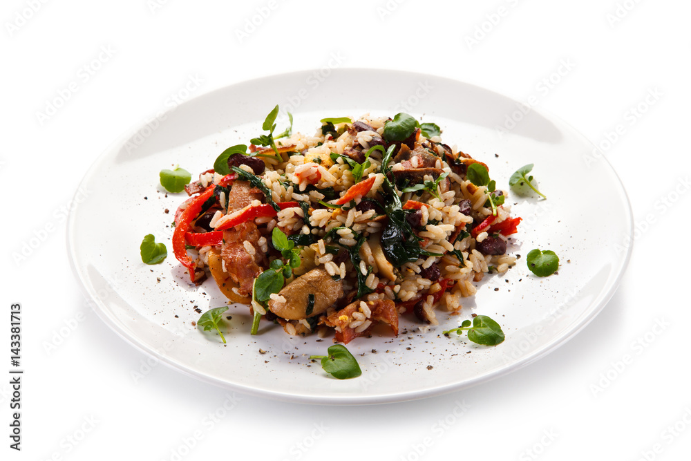 Roast meat with rice Roast meat with rice