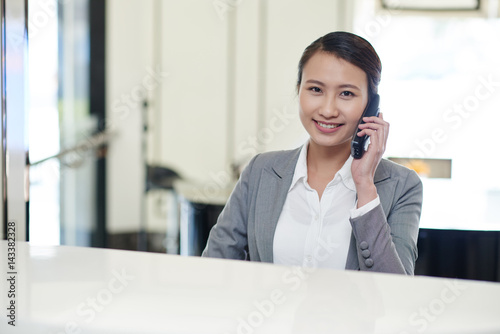 Calling receptionist