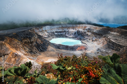 Main active crater of the volcano of Poas. Costa Rica of Poas. Costa Rica photo