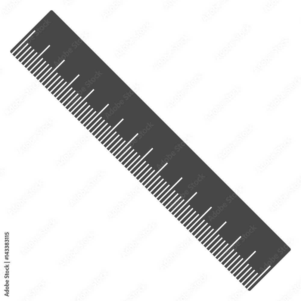 silhouette with ruler flat gray line, vector icon measuring tool silhouette with ruler flat gray line, vector icon measuring tool