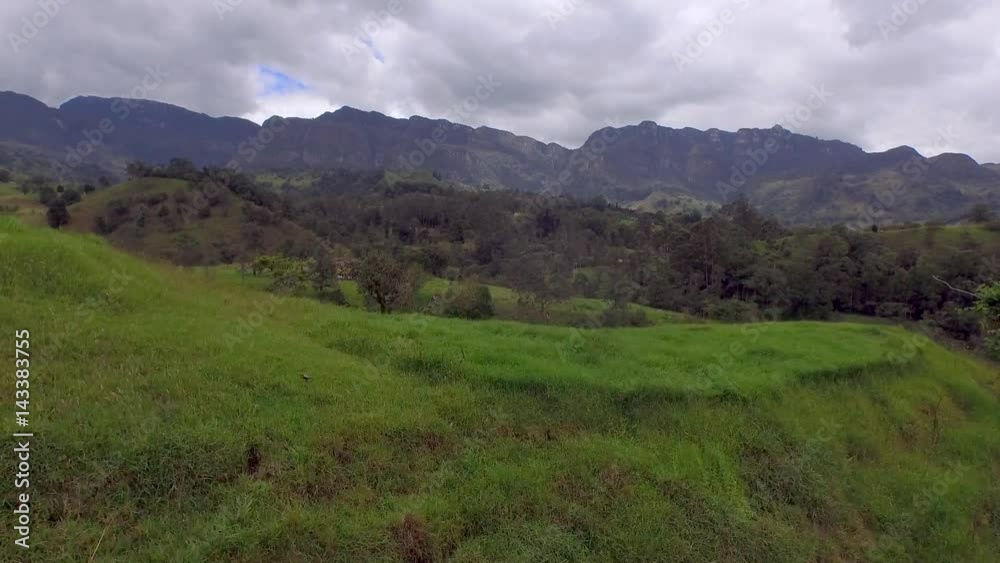Aereo Drone over country field Travelling in Aereo Drone over country field Travelling in