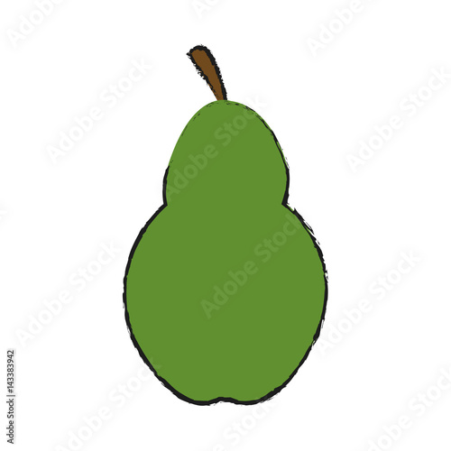 pear fruit icon over white background. vector illustration