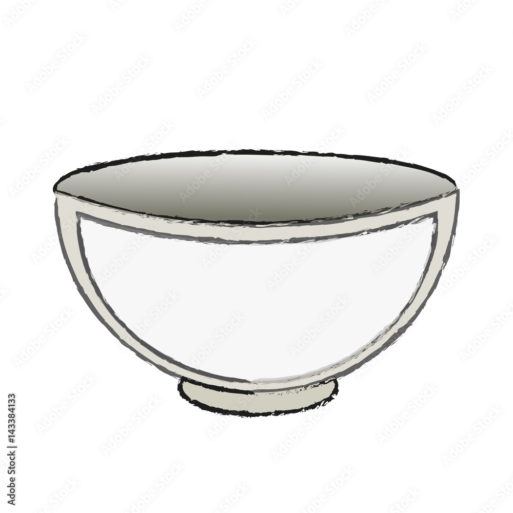 bowl icon over white background. vector illustration