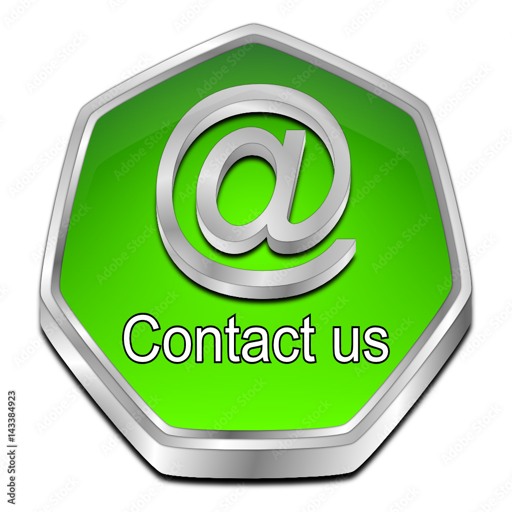 Button contact us - 3D illustration Button contact us - 3D illustration