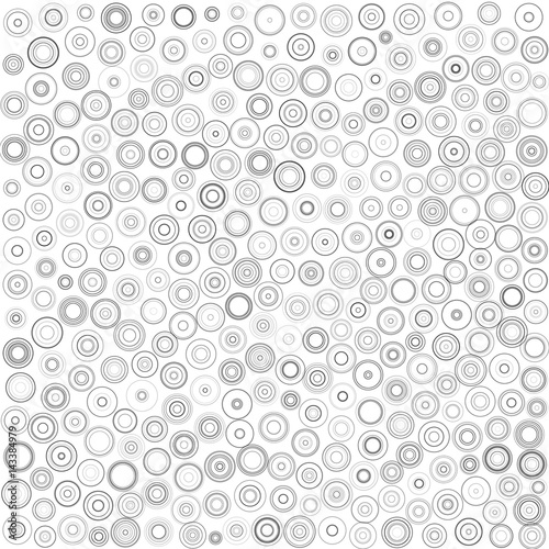 Abstract background from different circles. Random linear spheres. Vector illustration