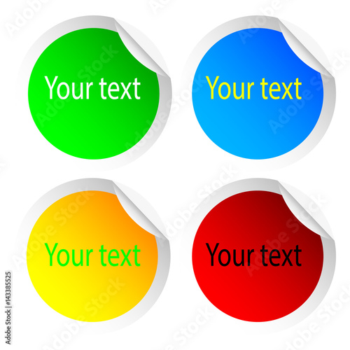 colored round stickers