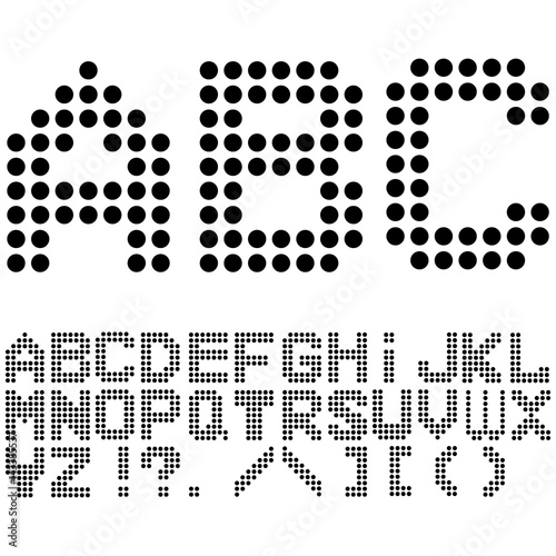 English alphabet black