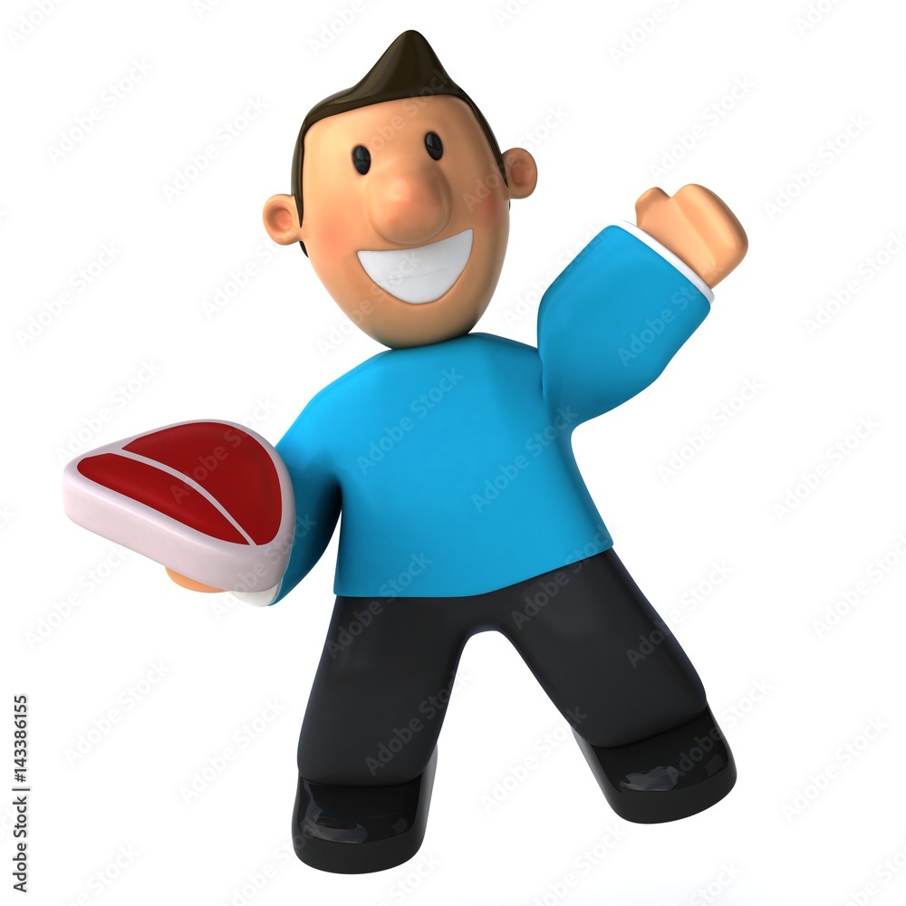 Fun casual man - 3D Illustration Fun casual man - 3D Illustration