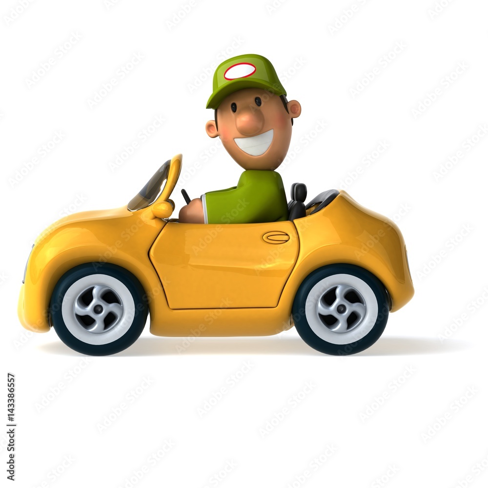 Fototapeta premium Fun mechanic - 3D Illustration