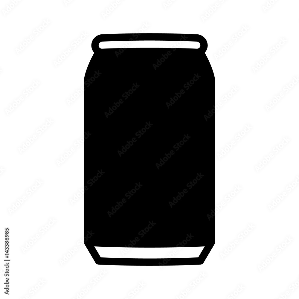 Aluminum soda or beer can flat vector icon for apps and websites Aluminum soda or beer can flat vector icon for apps and websites