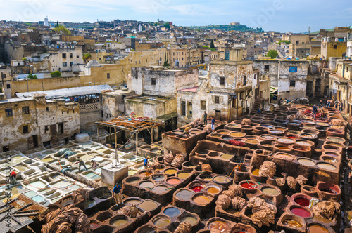 Schilderij op canvas Tannery in Fez, Morocco