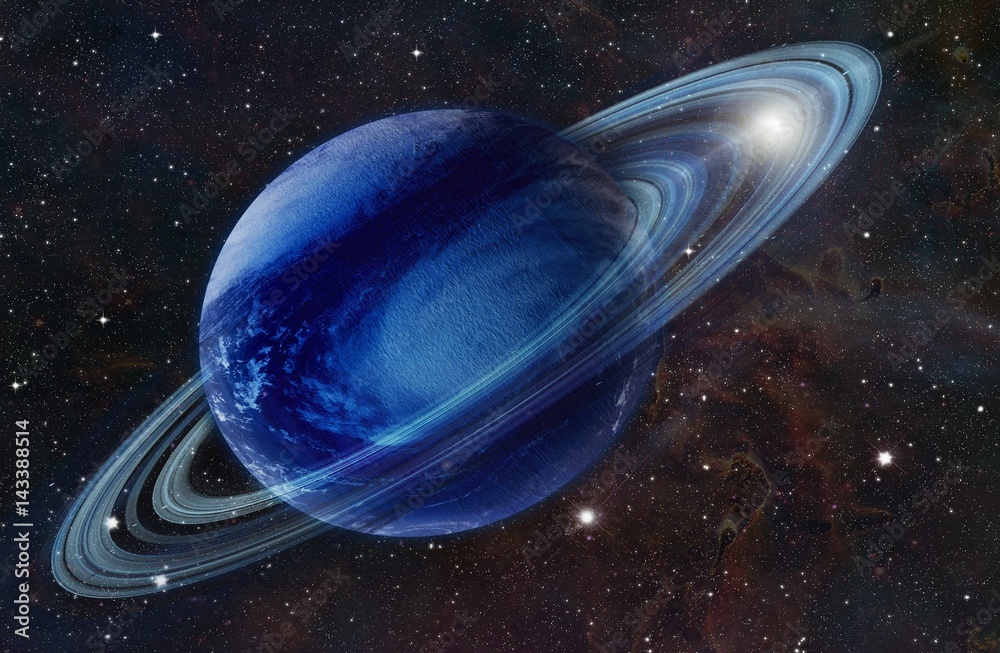 Fototapeta premium The gas giant in space . Elements of this image furnished by NASA . 