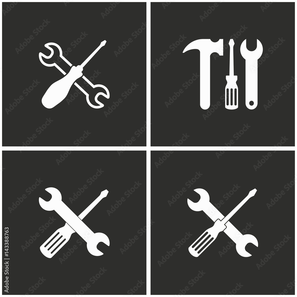 Tool icon set. Tool icon set.