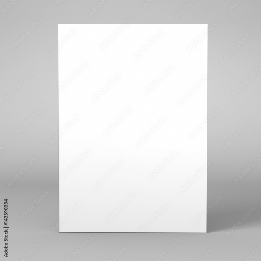 Realistic Rendering of bi-Fold A4 Brochure Mock-up on Isolated White Background, 3D Illustration. Realistic Rendering of bi-Fold A4 Brochure Mock-up on Isolated White Background, 3D Illustration.
