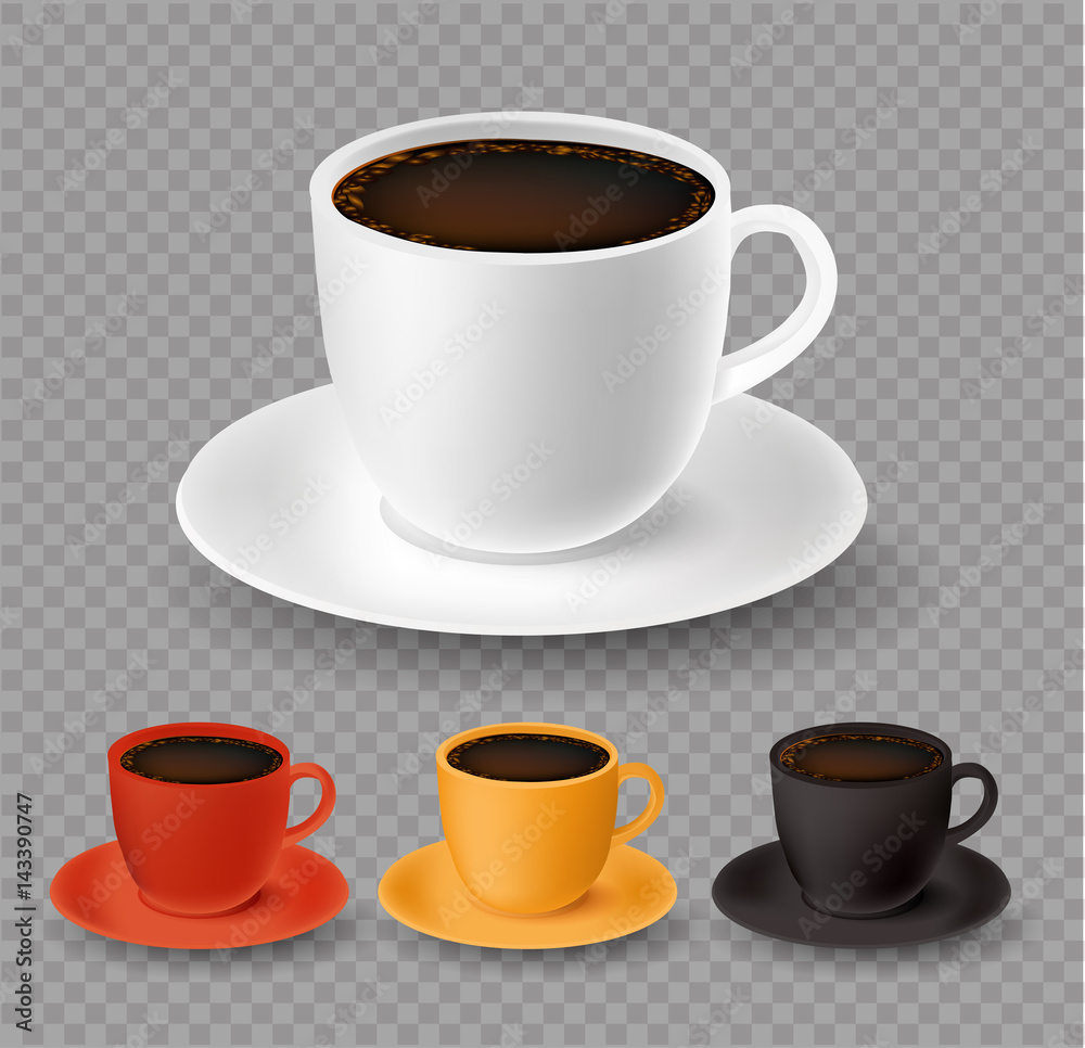 Vector cups of coffee collection. Vector illustration. Vector cups of coffee collection. Vector illustration.