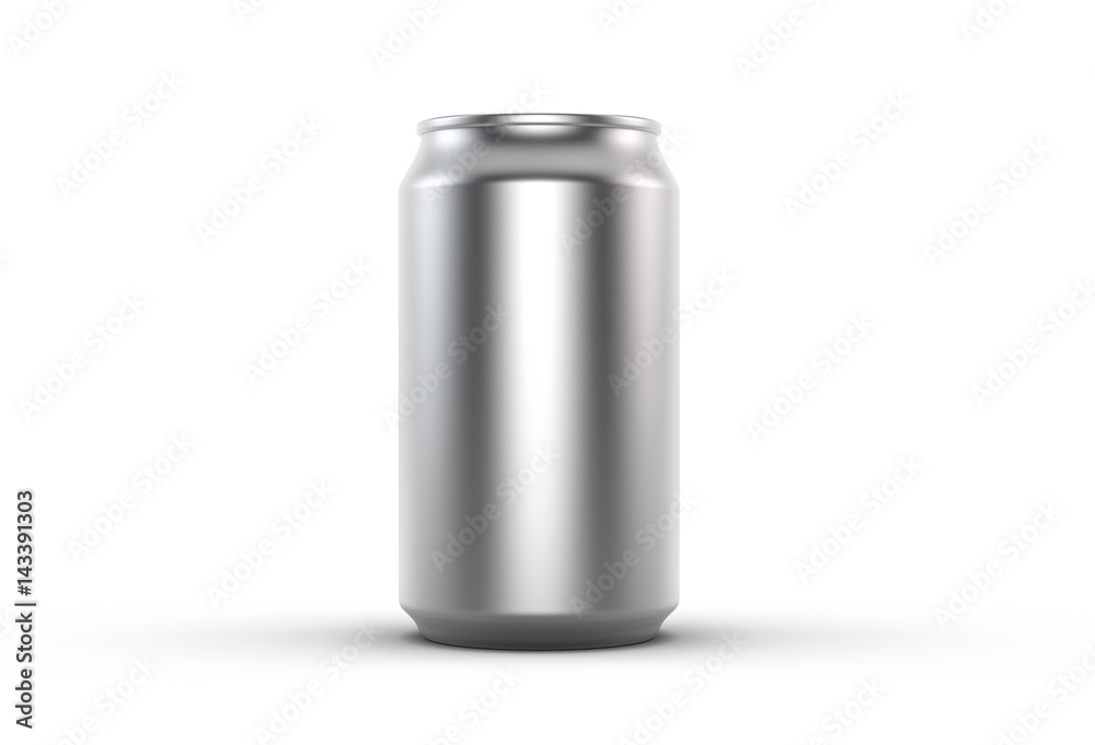 blanko 330 ml Dose ohne Beschriftung auf weißem Hintergrund blanko 330 ml Dose ohne Beschriftung auf weißem Hintergrund
