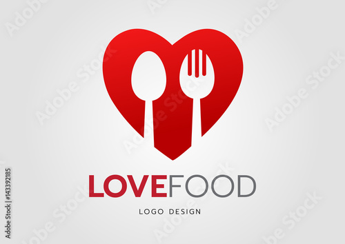 Love food,Vector Logo Template.