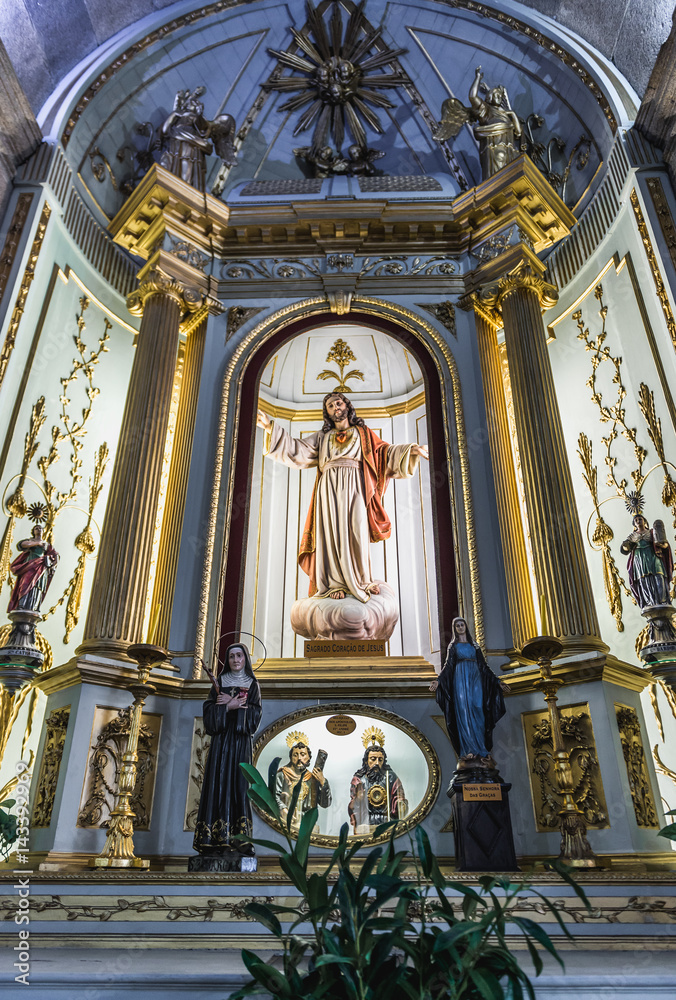 Jesus statue in Congregates Church also know as Church of Saint Anthony in Porto city, Portugal