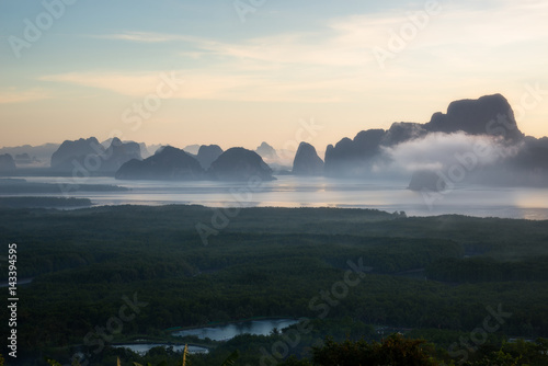 Samed Nang Chee is a new view point at sun rise time in Phang Nga Province