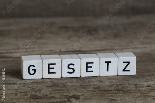 German word law, written in cubes
