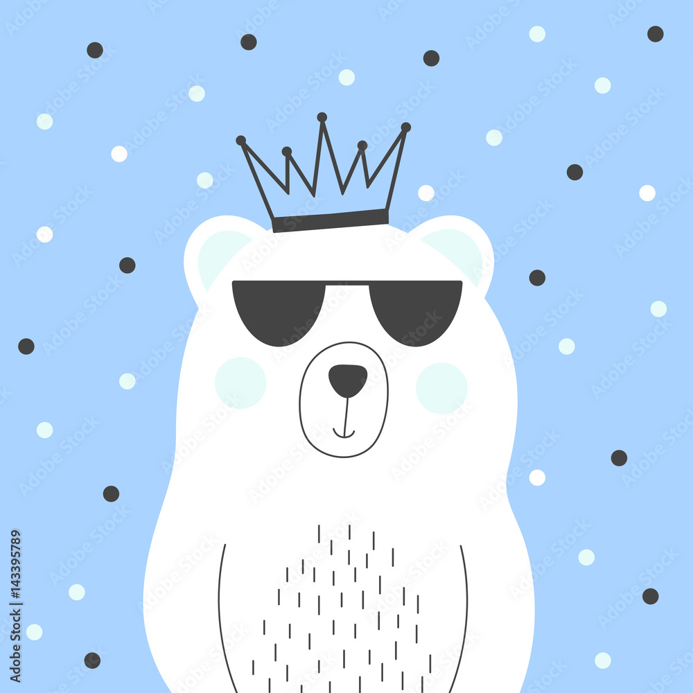 Obraz premium Cool fashion polar bear