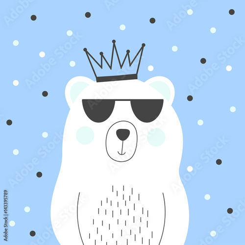 Cool fashion polar bear