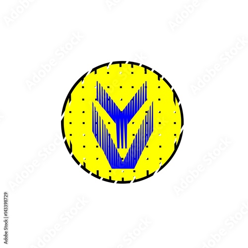 letter VY logo ector