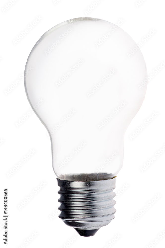 empty electric lamp bulb isolated on white empty electric lamp bulb isolated on white