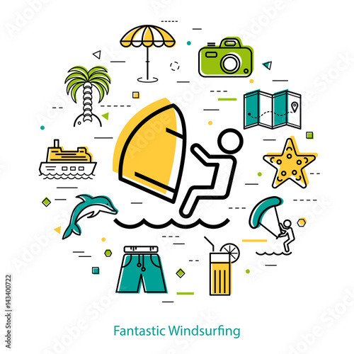 Fantastic Windsurfing - round line concept