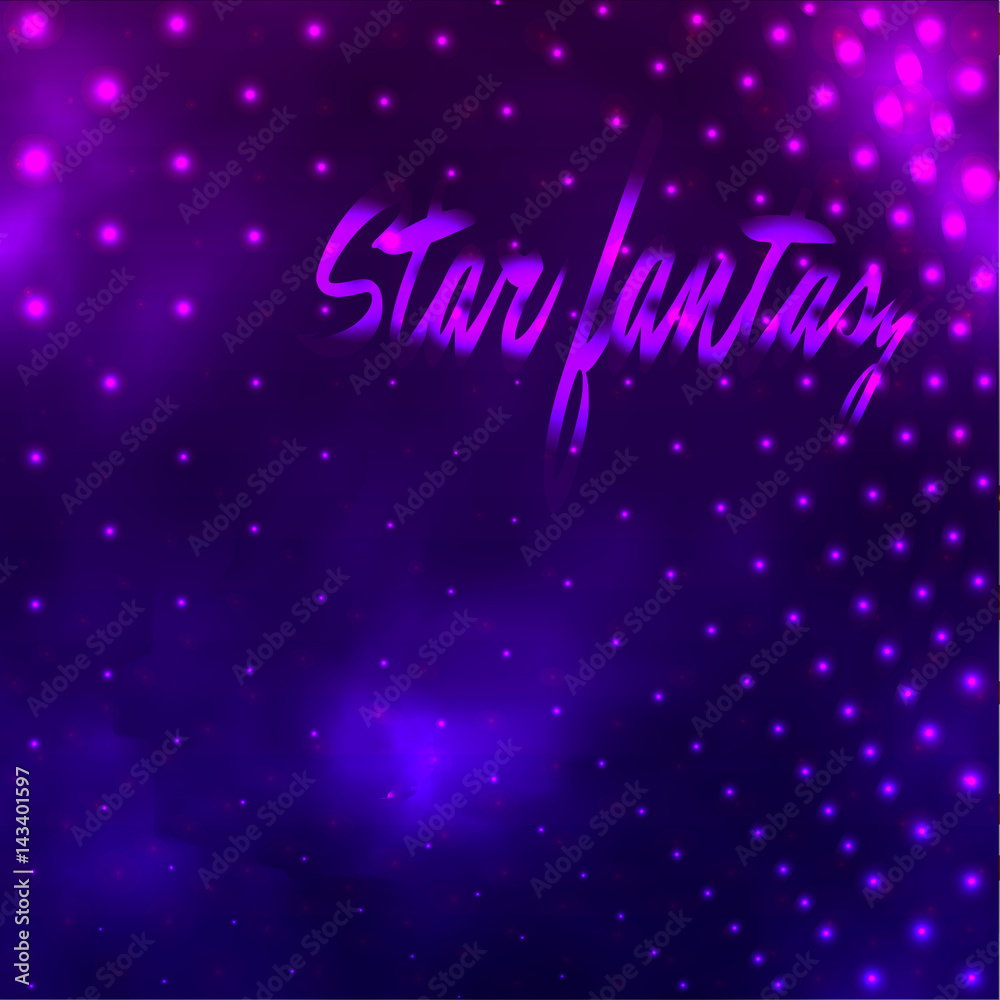 star fantasy, misty dotted vector background design eps10