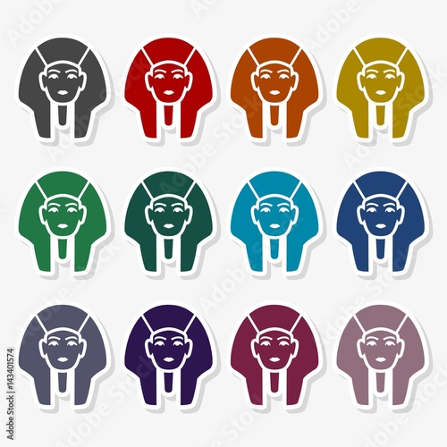 Pharaoh Tutankhamen mask icon - Illustration