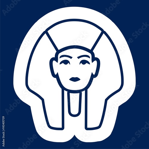 Pharaoh Tutankhamen mask icon - Illustration