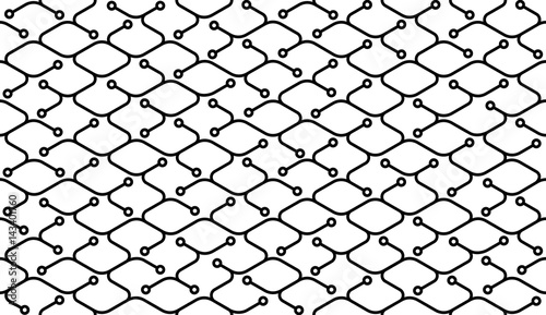 Isometric seamless pattern. Net lines background.