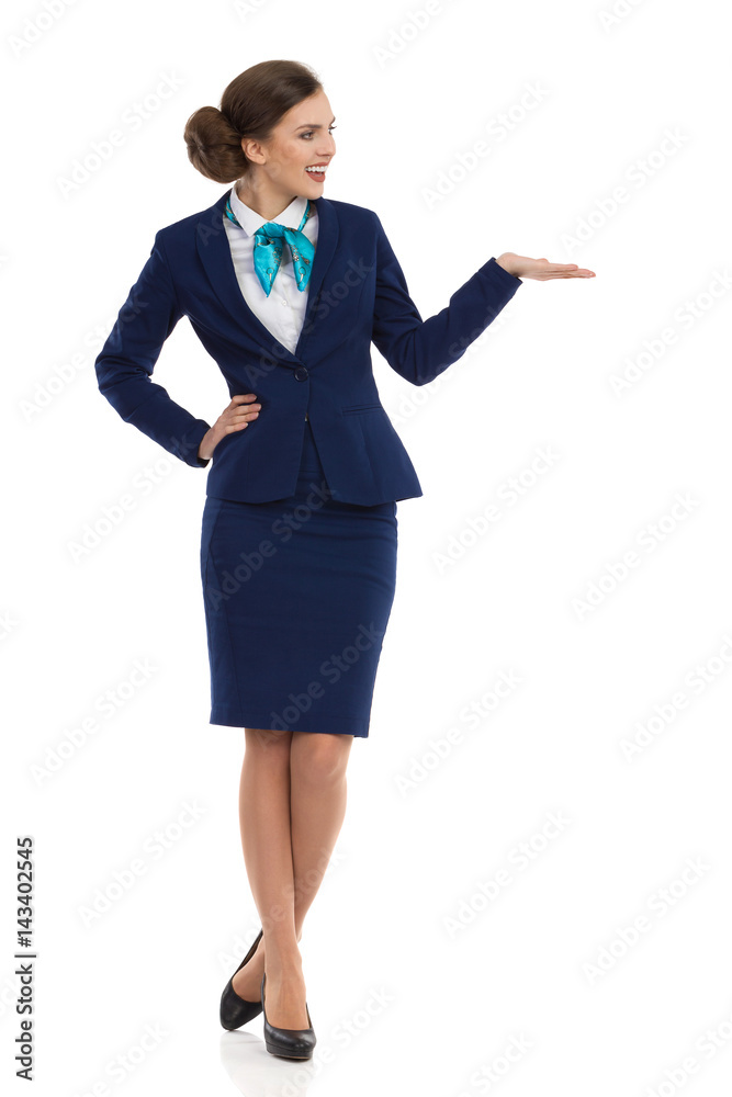 Businesswoman Showing Something And Talking Businesswoman Showing Something And Talking