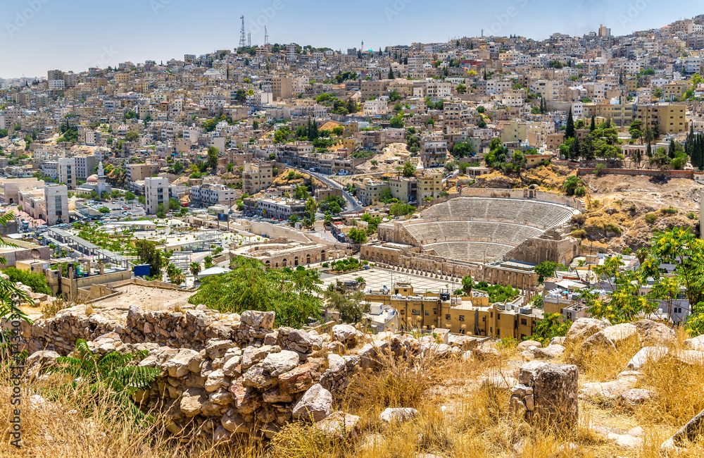 Obraz premium View on Roman Theater in Amman