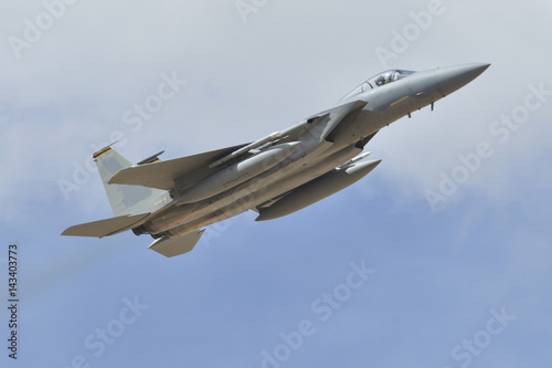 F-15 fighter plane taking off photo