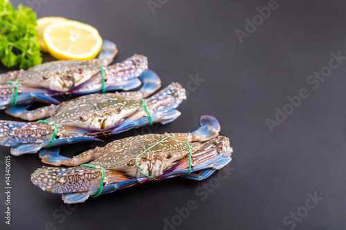 Fresh blue crab raw material
