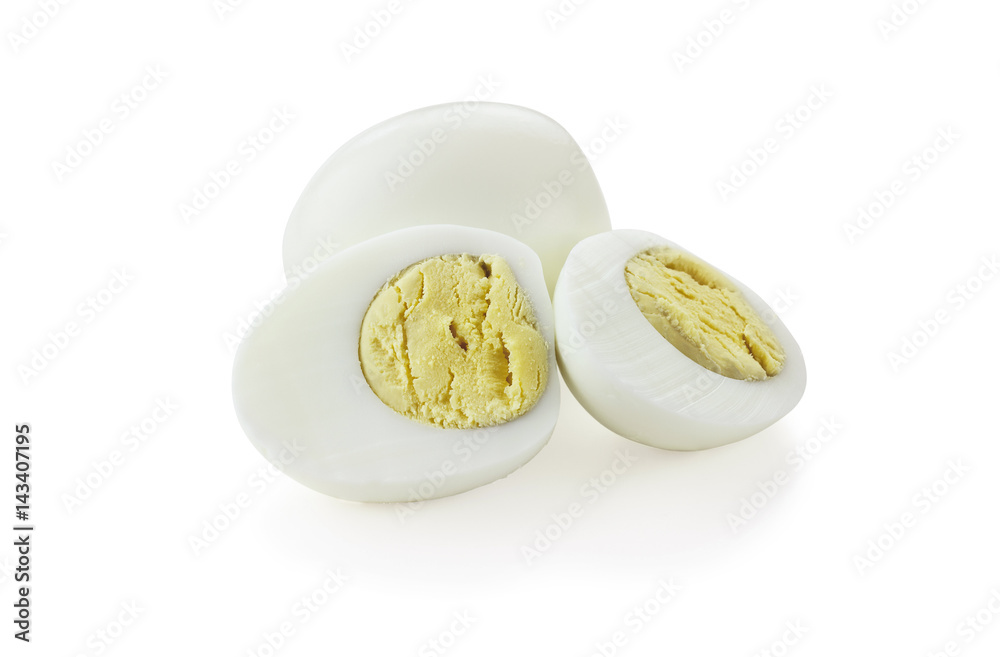 Cut out hard boiled eggs isolated against a white background with shadow. Clipping path included. Cut out hard boiled eggs isolated against a white background with shadow. Clipping path included.