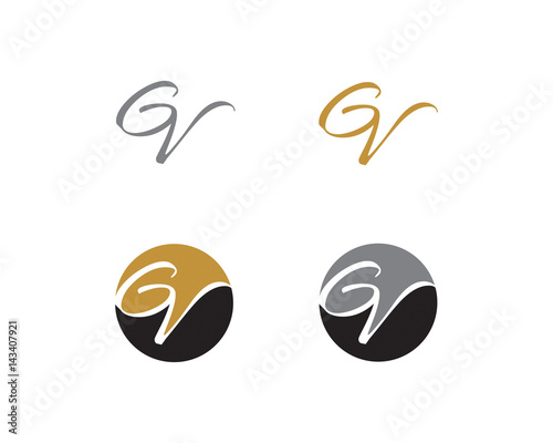 Letter G and V Logo Icon 1